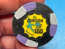 $100———-EL CONDOR———-—BAKERSFIELD CALIFORNIA CASINO CHIP——--——-Z-4235