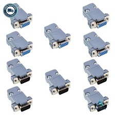 10PCS VGA Male Female DB15 HD15 15 Pin Solder Cup Connectors Kit With Hoods