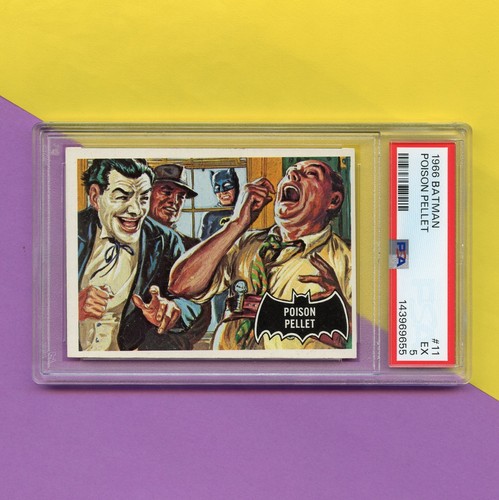 1966 Topps Batman Black Bat #11 Poison Pellet — PSA 5