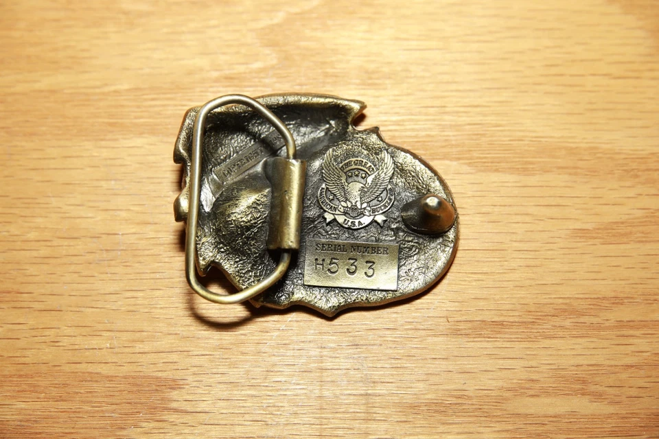 LG13124 VINTAGE 1982 ***PESCA TRUCHA*** HEBILLA DE CINTURÓN CONMEMORATIVA Foto 3 de 4