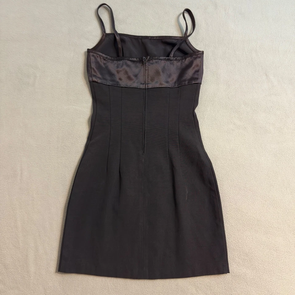 Vintage Cache Bianca Nero Dress Sleeveless Rhinestone Fitted Mini Dress Small - Image 2 of 4
