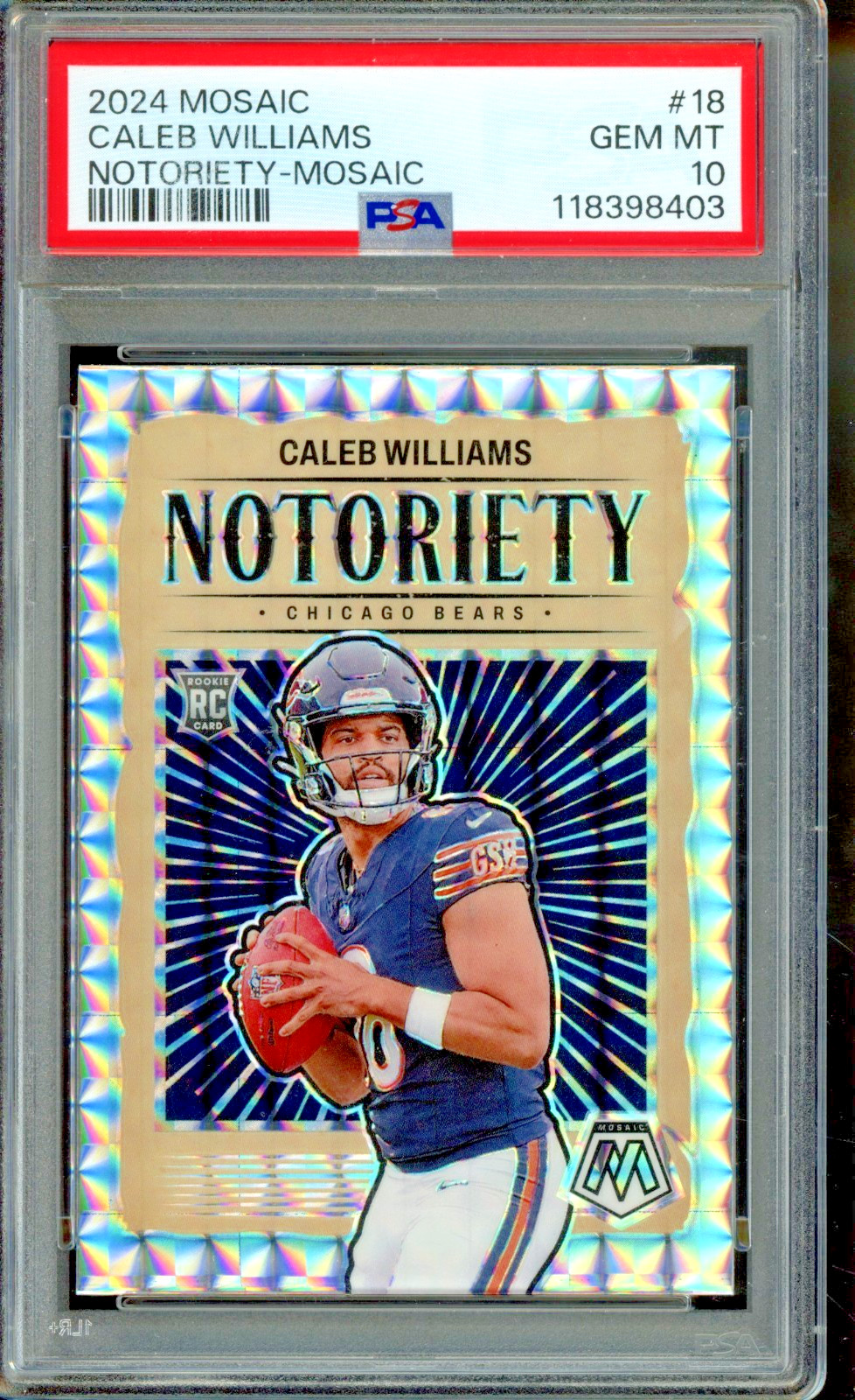 Caleb Williams Panini Mosaic Notoriety #18 Mosaic