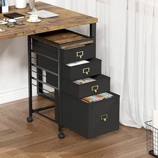 Mobile File Cabinets 4 Drawer Under Desk Storage Cabinets For Home Office