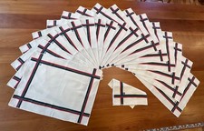 Vintage Tischsets 17er Set Baumwolle 17"x12,5"