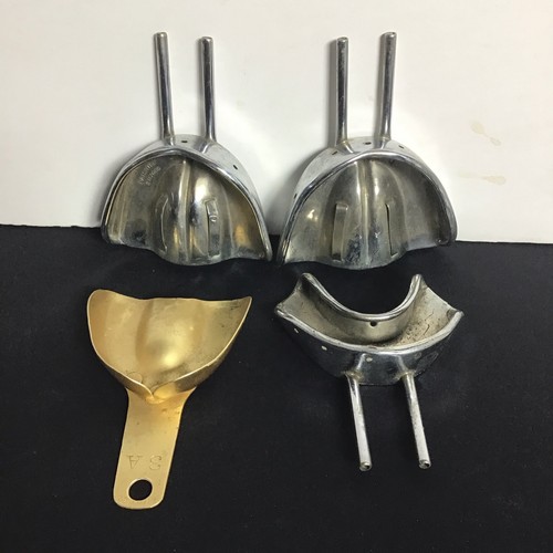 Old Dental Impression Trays Lot Of 4