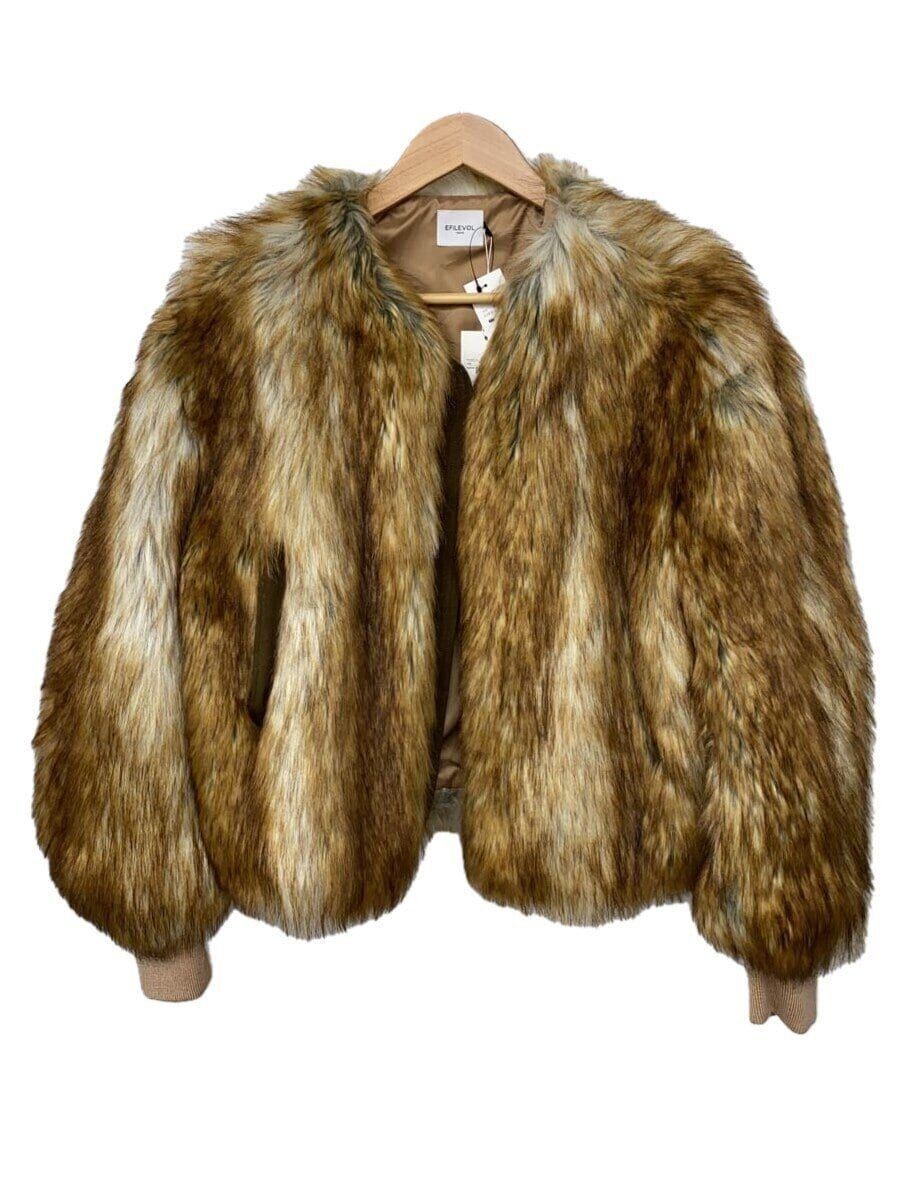 .efileVol altra giacca 0 poliestere marrone animale WF BL02 pelliccia sintetica usata