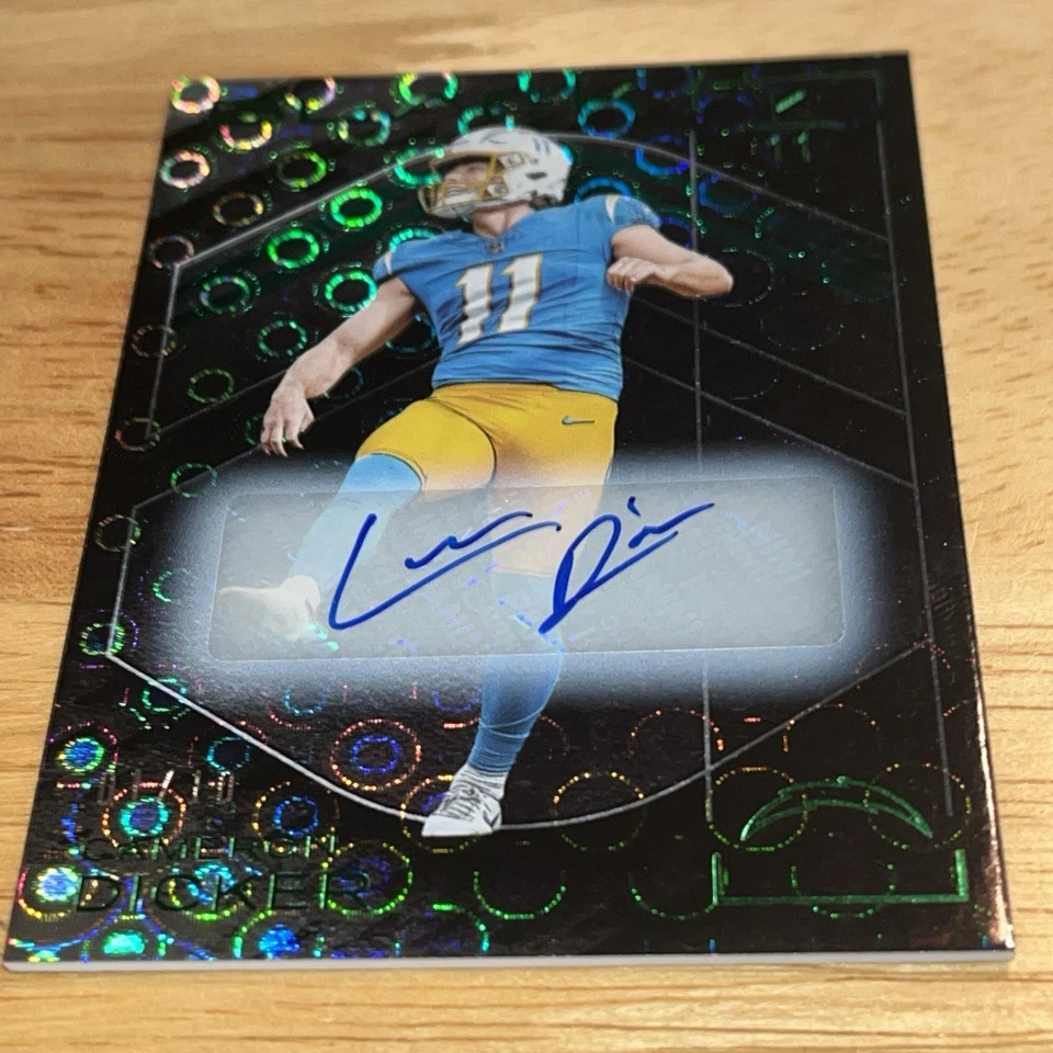 2025 Panini Black Green Cameron Dicker Autographed 01/10 FOTL SAN DIEGO CHARGERS - Image 3 of 4