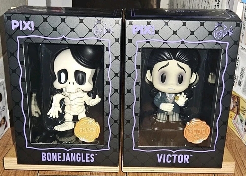 Thrilljoy Corpse Bride Pix Victor (LE 6000) & Bonejangles (Chase) New In Box