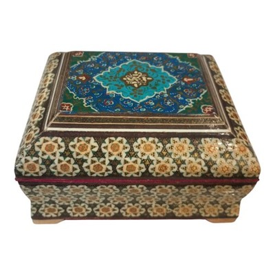 Hand Made Jewelry Box Inlaided KhTam Kari 4-6/10 ×4 Inch