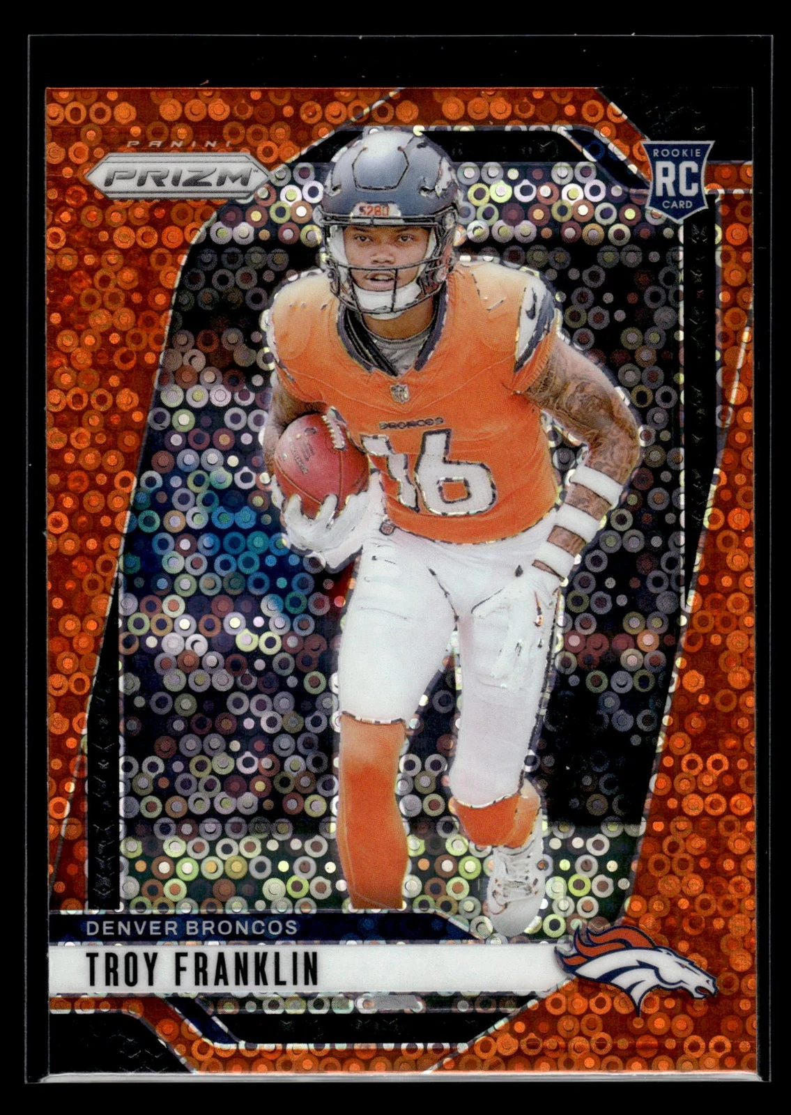 Troy Franklin 2024 Panini Prizm #393 Denver Broncos RC Disco