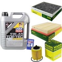 Mann Inspektionspaket 5L Liqui Moly Top Tec 4100 5W-40 FüR Opel Zafira B 2.2