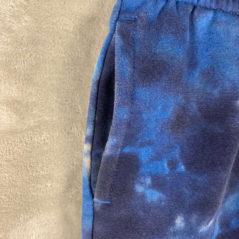 Calça de Moletom Jordan Kids Smoke Dye Tie Dye Jogger Logotipo Azul Branco Meninos Tamanho G - Imagem 3 de 4