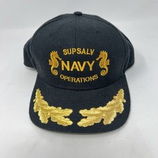 VTG Navy SupSalv Operations Snapback New Era Hat Cap USA Made Scrambled Eggs