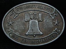 QJ05124 VINTAGE 1970s LIBERTY BELL RING FOR INDEPENDENCE BICENTENNIAL BUCKLE