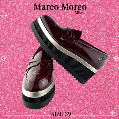 MARCO MOREO MILANO - Women s Hanna BORDEAUX COLOR  loafer platform shoes 39 -  9