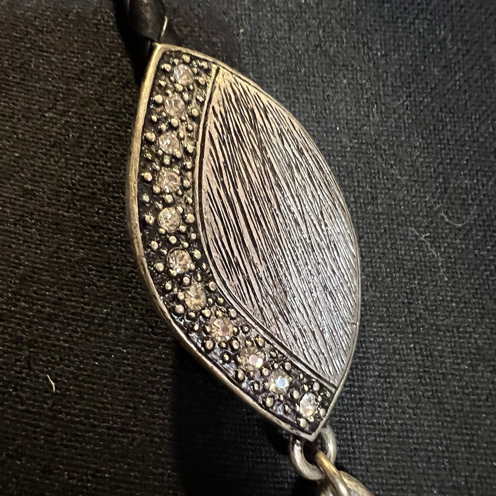 Extra Large Aged Silver-Tone Bib Statement Neckla… - image 7