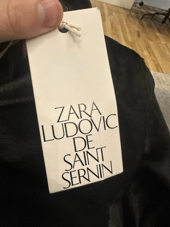 Ludovic De Saint Sernin X Zara 定制皮大衣带毛皮 L 码 — 第 4/4 张图片