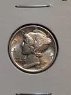 1916 Choice Au Mercury Silver Dime