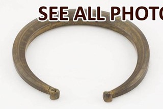 NobleSpirit Scarce African Bronze King Anklet Money 18th Century Congo