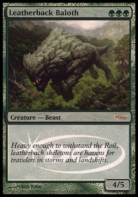 MTG Leatherback Baloth - WPN Foil, Unique & Misc. Promos, Heavily Played, Englis