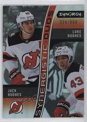 2023 Synergy Synergistic Duos Star-Rookie 326/999 Jack Hughes Luke #SD-2 RC 1t12