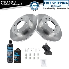 Rear Semi Metallic Brake Pad & Rotor Kit w/Chemicals for Hyundai