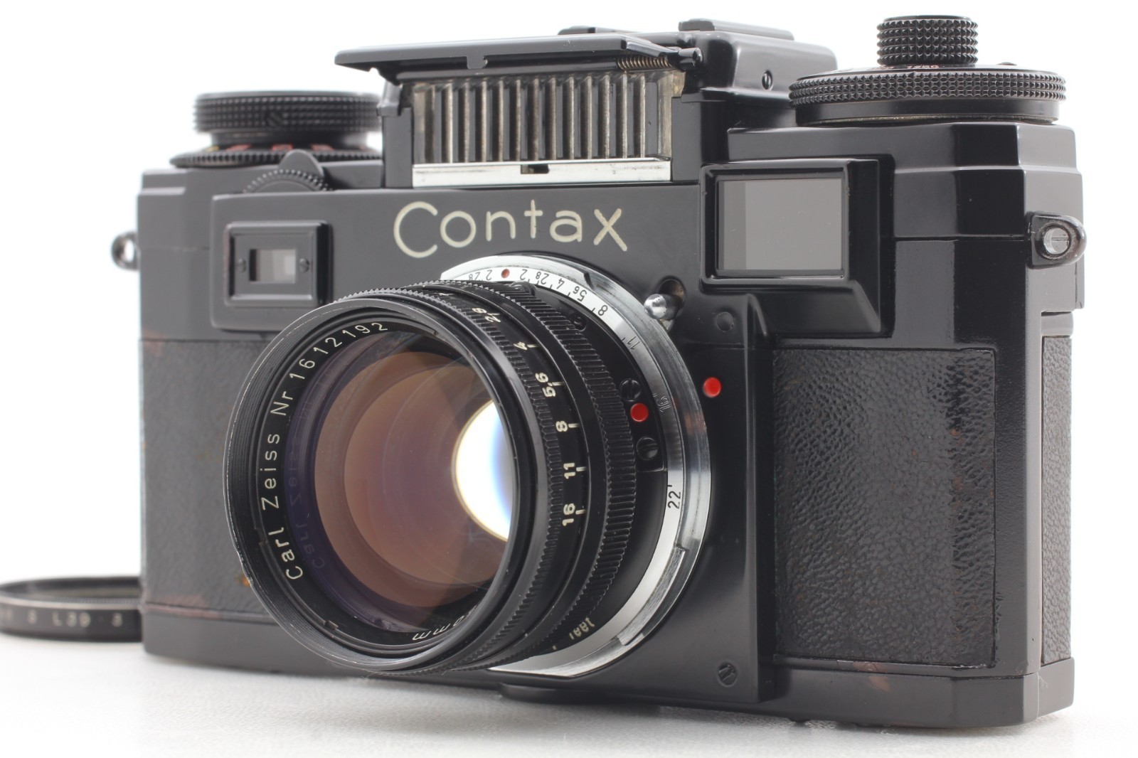 Rare Black 【NEAR MINT+】 Contax IIaFilm Camera Sonnar T 50mm f1.5 Lens From...