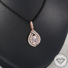 Wert 1650 € Brillant Morganit Anhänger 750 18 Karat Rose Gold xxyy