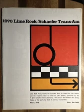 1970 Auto Race Program, Schaefer Trans-Am, Lime Rock Park Connecticut 
