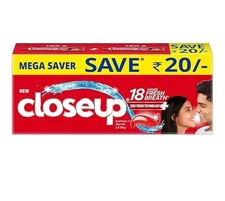 Closeup Everfresh + Triple Fresh Formula Red Hot Gel Toothpaste, Pack of 2