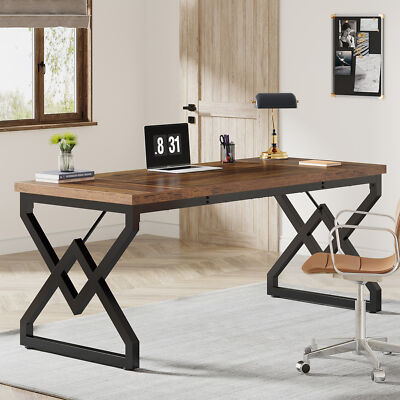 Tribesigns 63'' Executive Desk Computer Desk Study Writing Table for Home Office