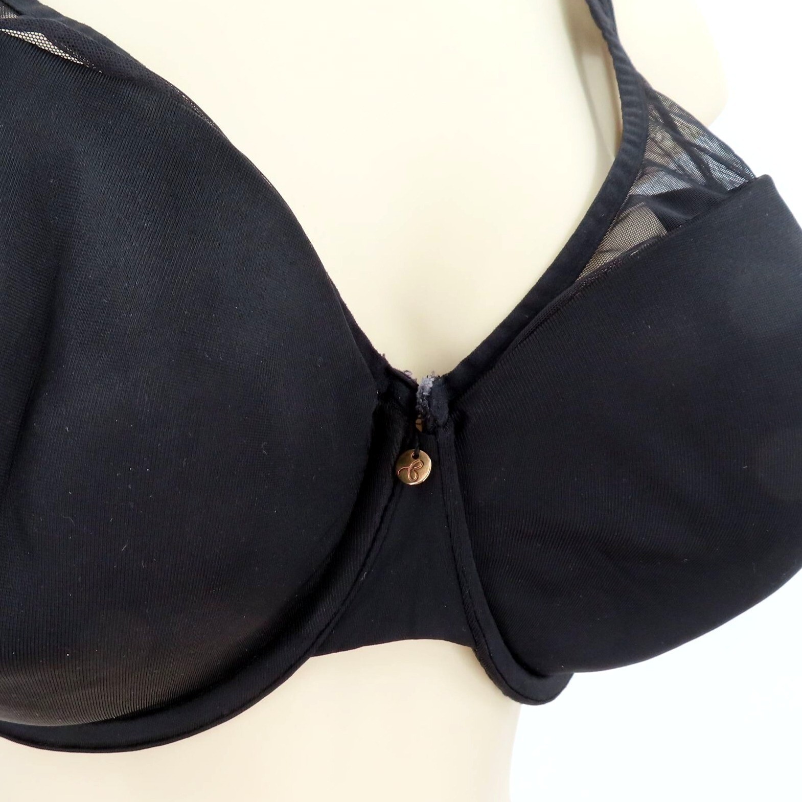 Cacique 42DD Bra Solid Black Charm Underwire Line… - image 3