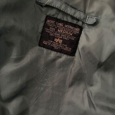 Vintage Alpha Industries B15-D US Air Force Flight Bomber Vintage Alpha Industries B15-D US Air Force Flight Bomber