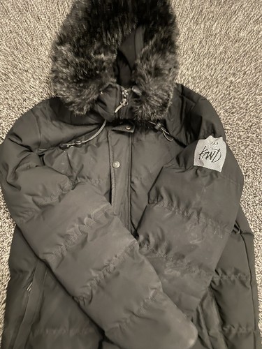 DREAM KWD BLACK PADDED FUR JACKET SIZE 