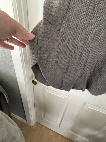 Hampshire Studio Gray Cowl Neck Tunic Length Curved Hem Sweater 2X NWT - Picture 6 of 8