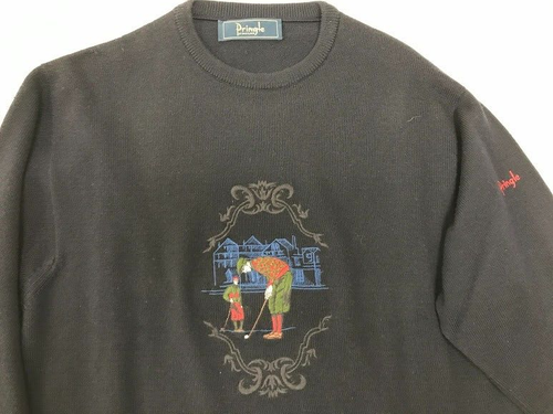 Pringle of Scotland Men's Golf Design Navy Wool Blend Sweater, Size M - Picture 8 of 14