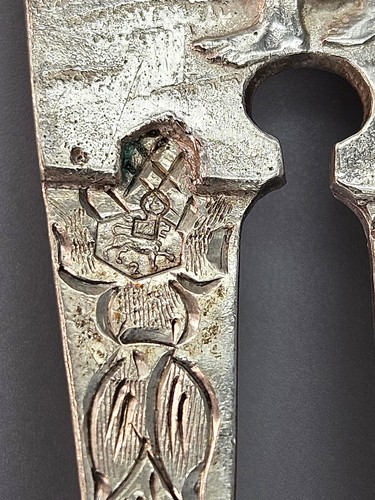 Antique Large Decorative FORK, Dutch Silver Cutlery, Folk Peasants Netherlands - 第 3/7 張圖片