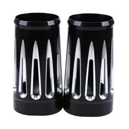 Front Fork Tube Boot Slider Cover Cowl for Harley Touring Street Glide 1997-2016 - Picture 9 of 10