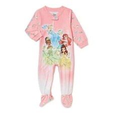 Disney Princess Aurora Ariel Cinderella Footed Blanket Sleeper Pajama Girl 5T