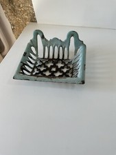 ANCIEN PORTE SAVON MURAL FONTE EMAILLEE ANCIEN DECO RÉTRO VINTAGE ATELIER