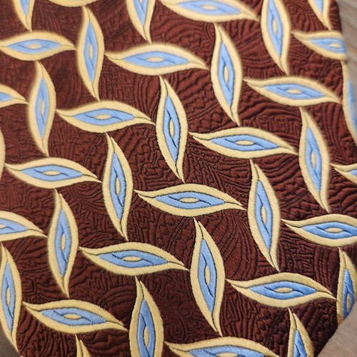 Robert Talbott Tie 100% Silk Brown Blue USA $120 - Picture 3 of 9