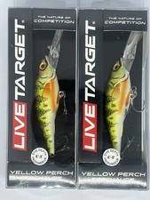 LiveTarget Yellow Perch Perchaude Flourescent Lot of 2
