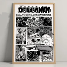 Chainsaw Man Manga Poster Print Canvas Material