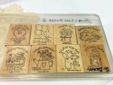 Vintage 1996 Stampin up  ink stamps set Nice and easy notes