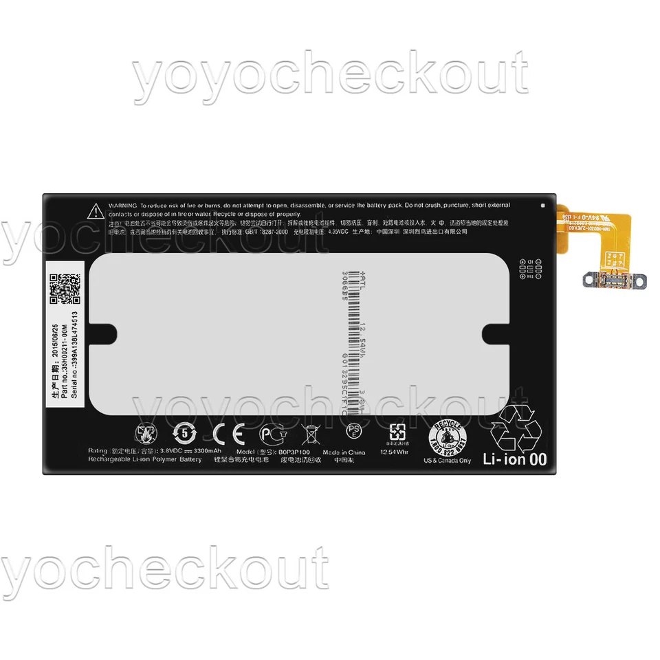 ForHTC One Max T6 803S 35H00211-00M Replacement Battery B0P3P100 Tool - Image 2 of 4