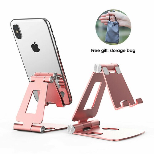 Metal Mobile Phone Holder Foldable Desk Stand For iPhone 12 11 Pro Max Samsung - Picture 15 of 15