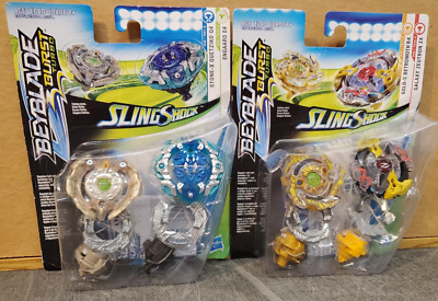 Beyblade Burst Turbo Sling Shock Lot of 2 New - Stone X Quetziko Gold X Betromot