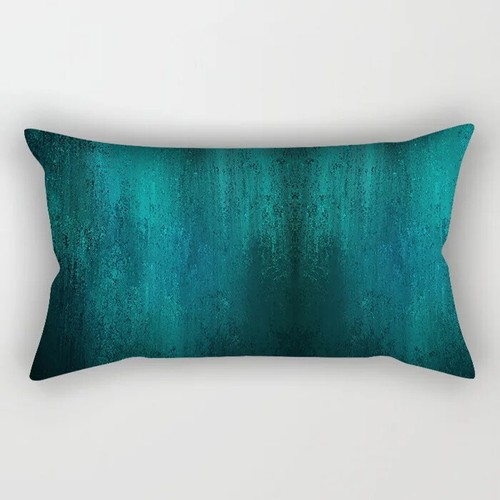 Teal Blue Geometric Lumbar Pillows Case Nordic Blue Cushion Pillow for Couch - Picture 22 of 62