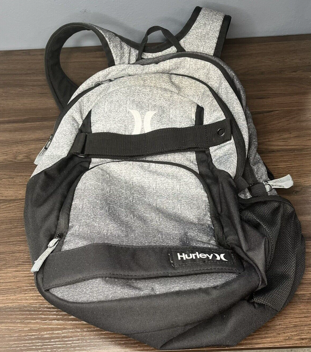Hurley Backpack Bag One Only Grey Black Laptop Unisex Carryon Luggage  Strap