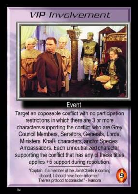 Babylon 5: VIP Involvement [Mint/NM] from set Severed Dreams B5 ...